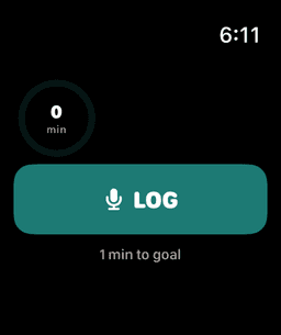 Weyd Apple Watch app — quick log